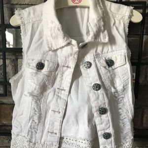 White Jean vest